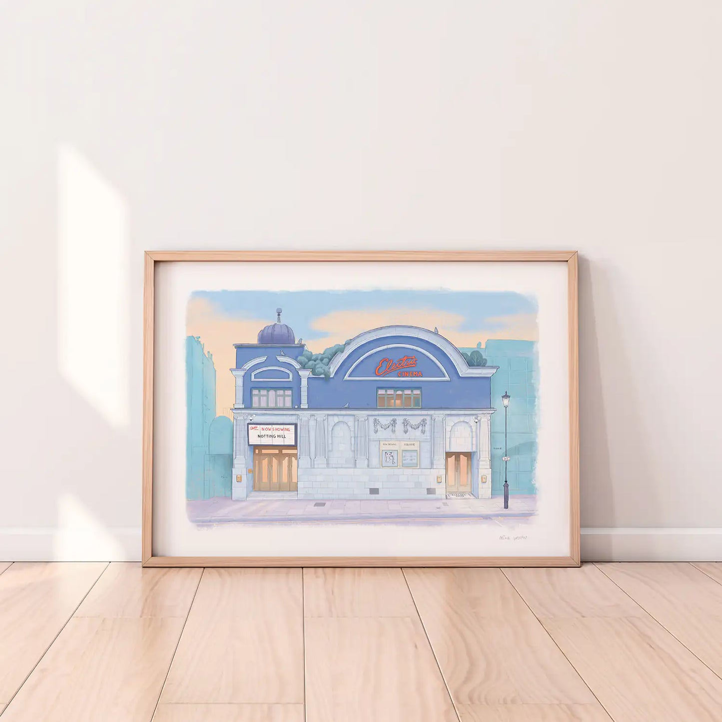 The Electric Cinema Notting Hill painted by Mike Green Illustration