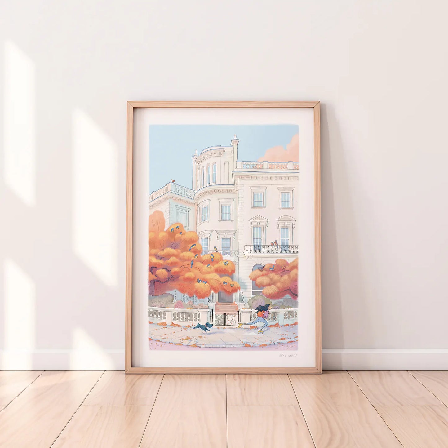 'Autumn Skate in Notting Hill' London Art Print