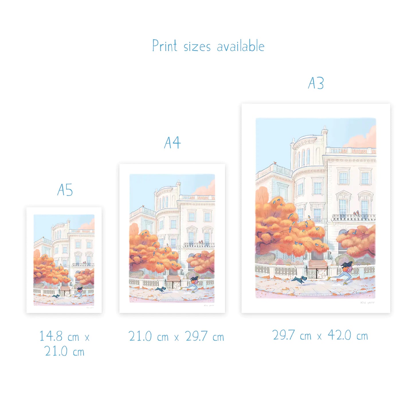 'Autumn Skate in Notting Hill' London Art Print