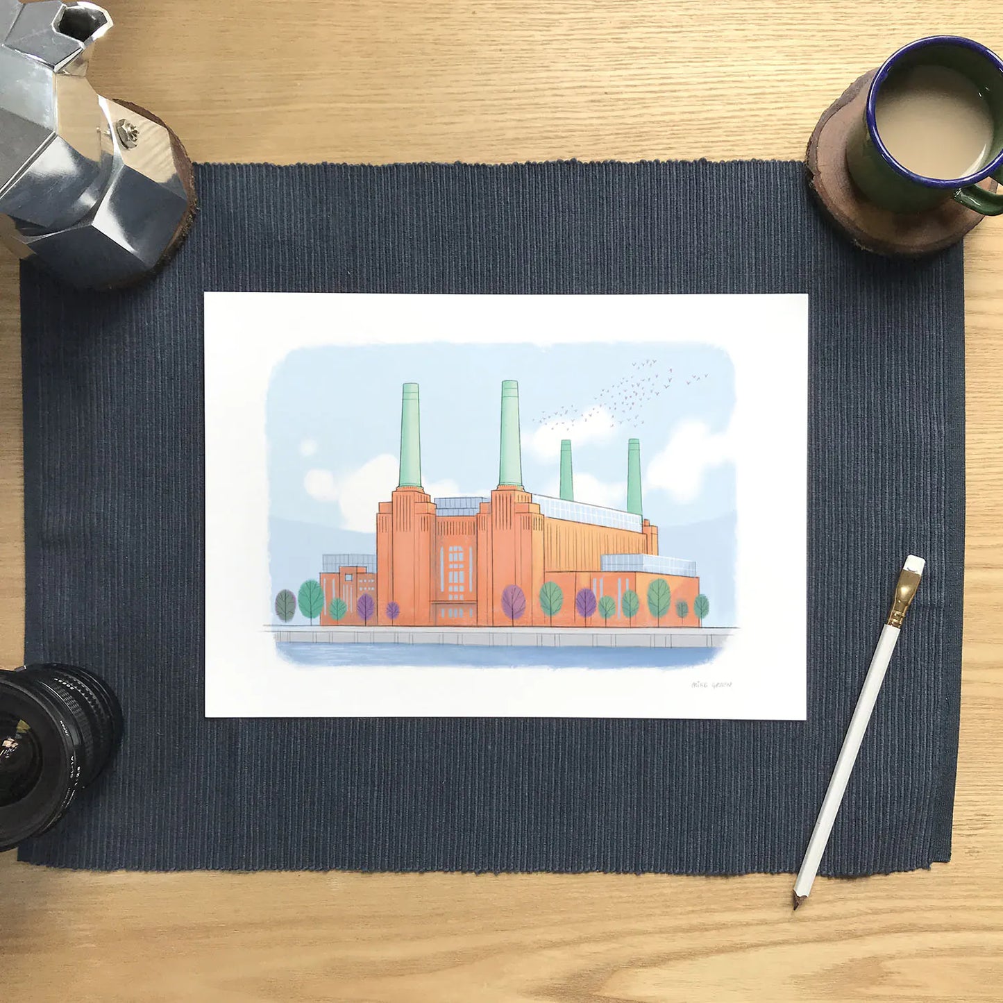 Battersea Power Station London Landmark Art Print