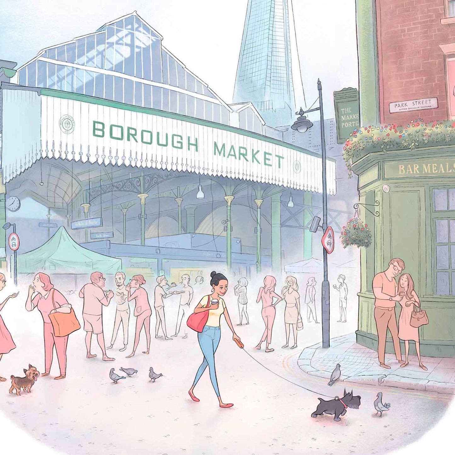 Limited Edition 'Borough Market' London Print A3