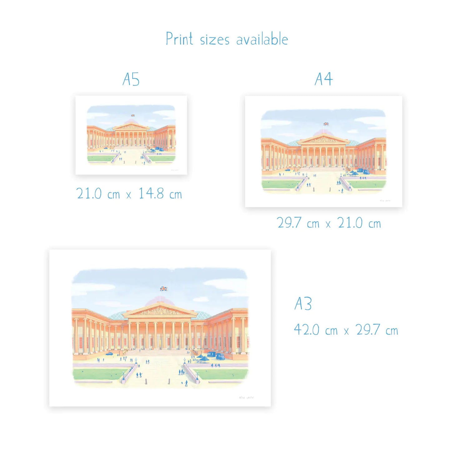 The British Musuem London Landmark Art Print