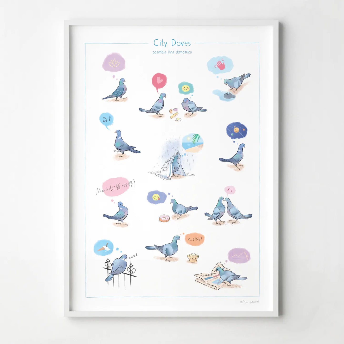 City Doves London Art Print