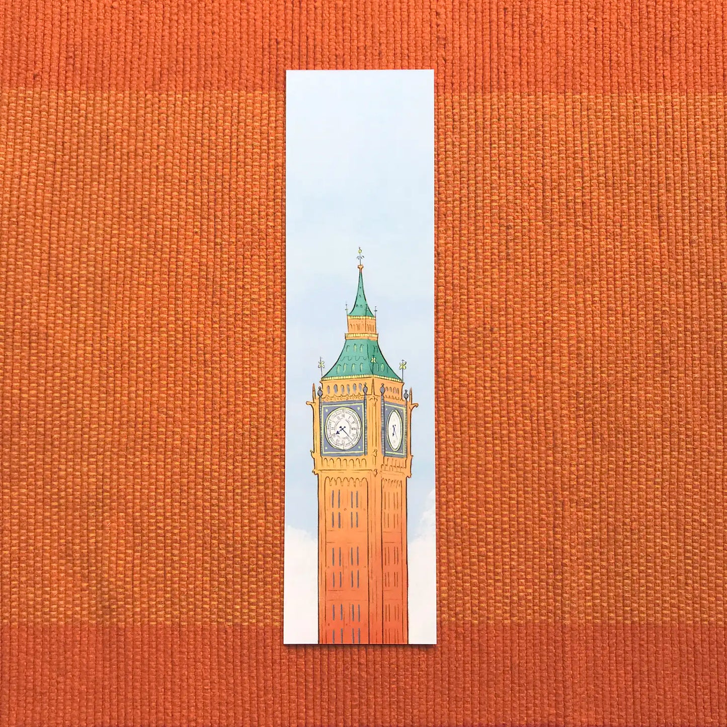London's Elizabeth Tower bookmark by Mike Green Illustration