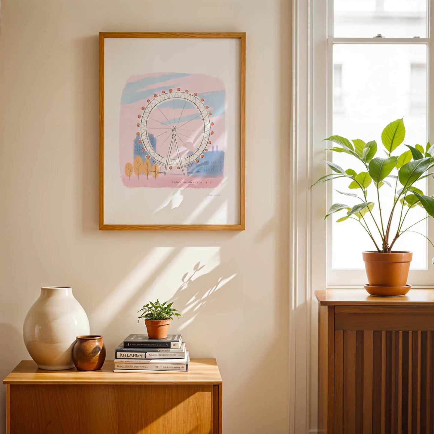 London Eye Illustration London Landmark Art Print