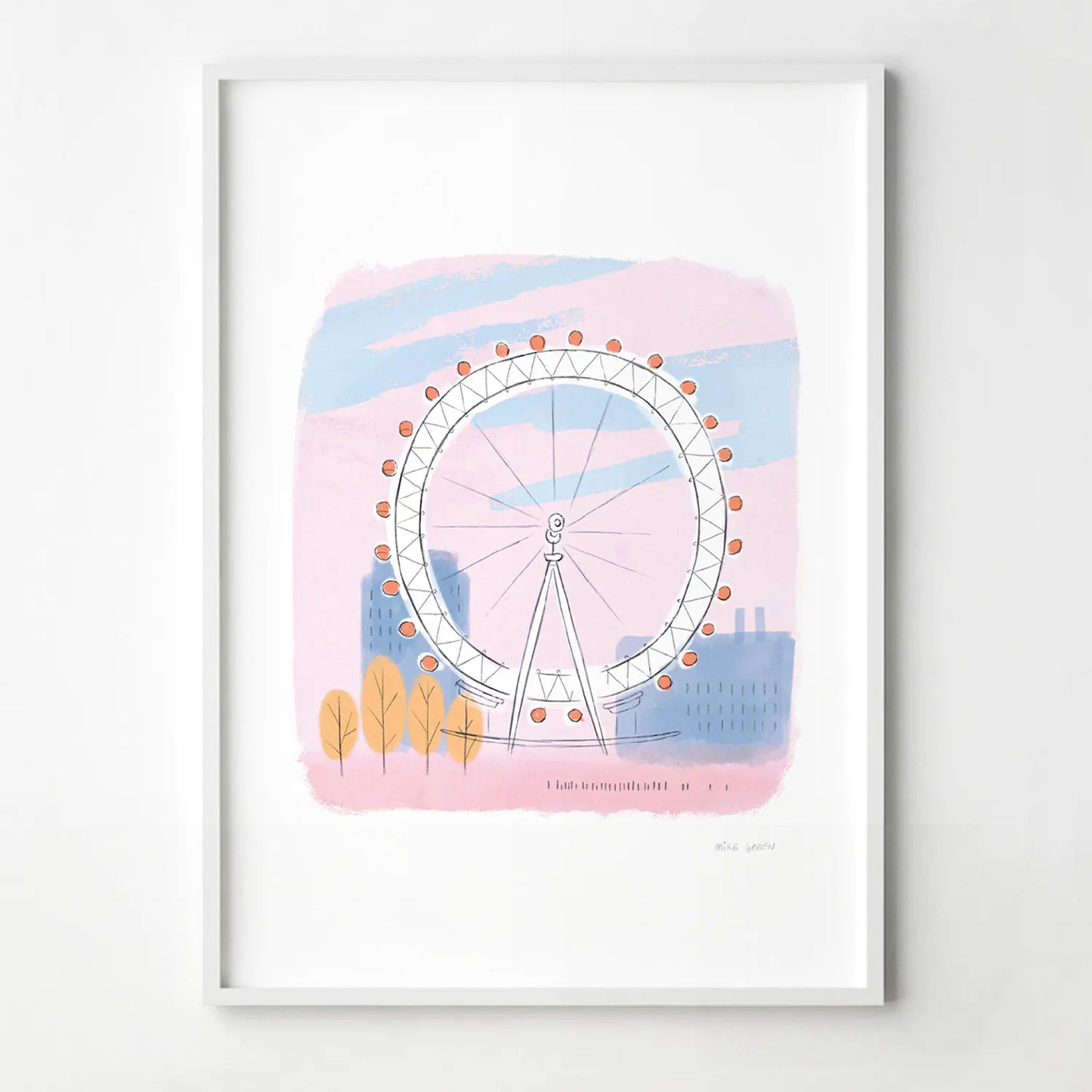 Wall art print of London's the London Eye landmark