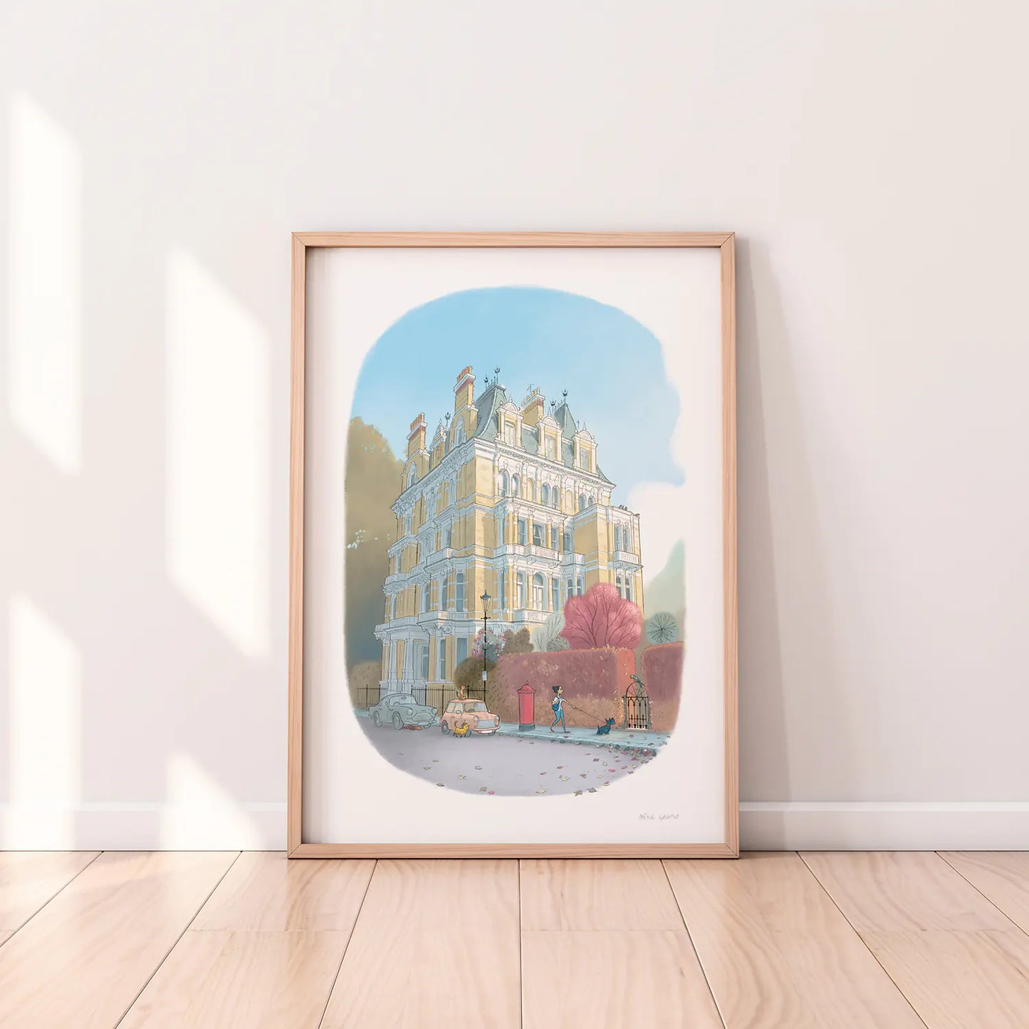 Framed print of a painting of London Kensington's Cornwall House