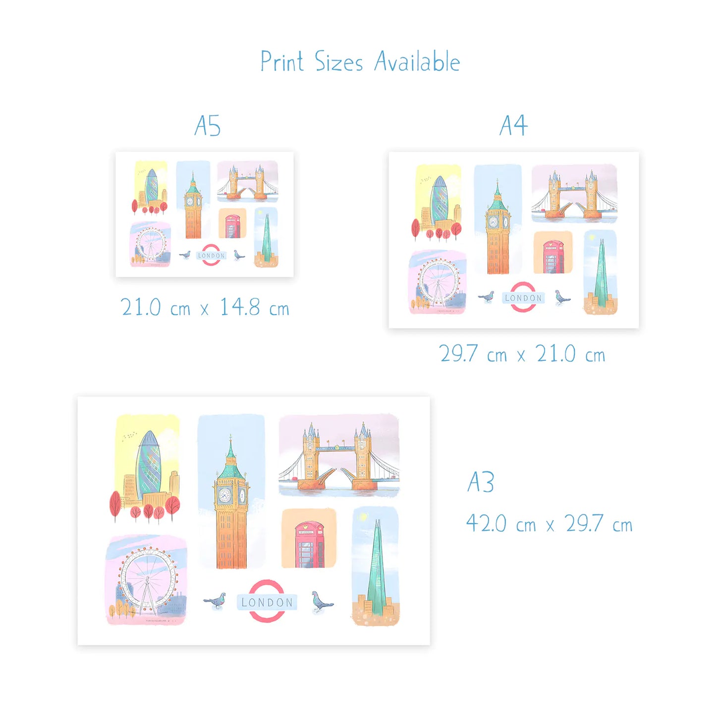 London Landmarks Art Print