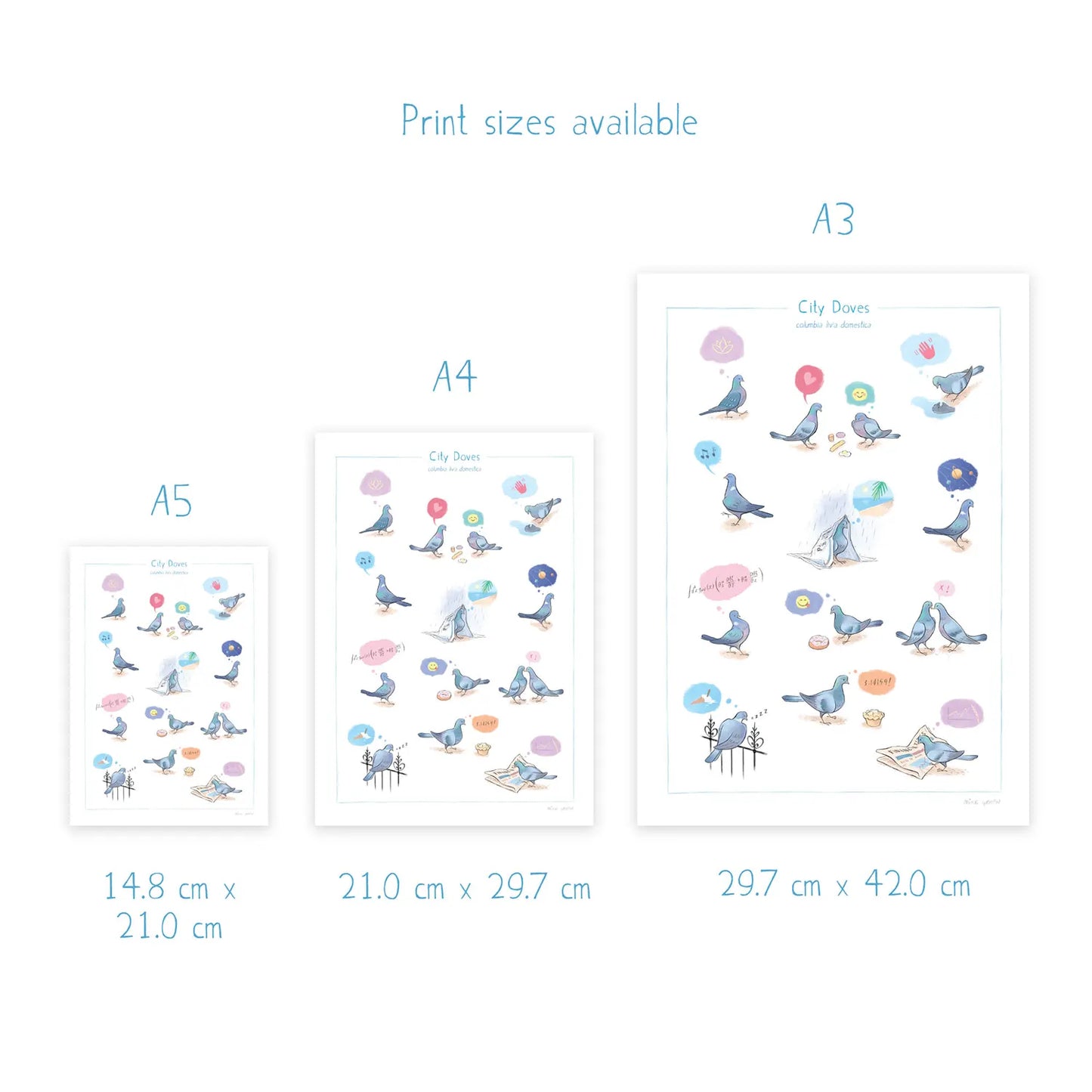 City Doves London Art Print