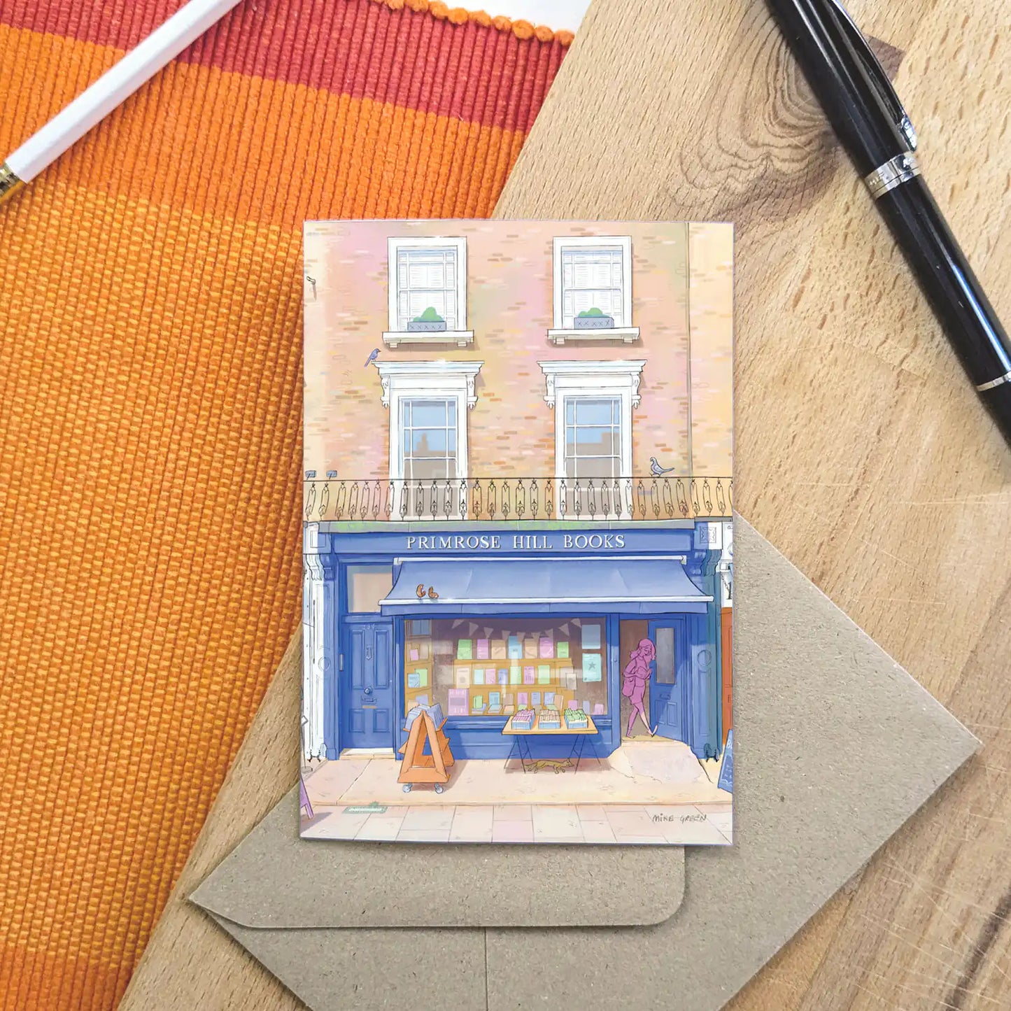 Primrose Hill Books, London Greetings Card