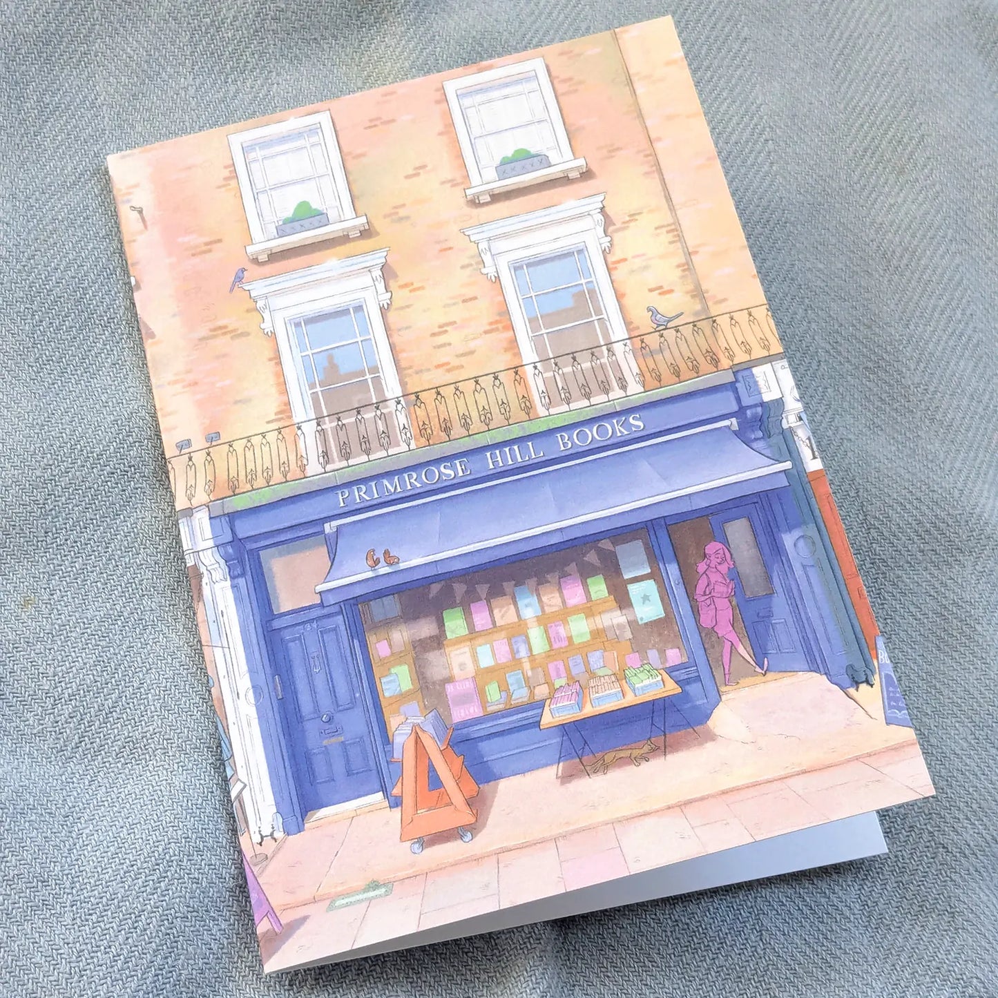 Greetings card of the Primrose Hill Books shop in north London