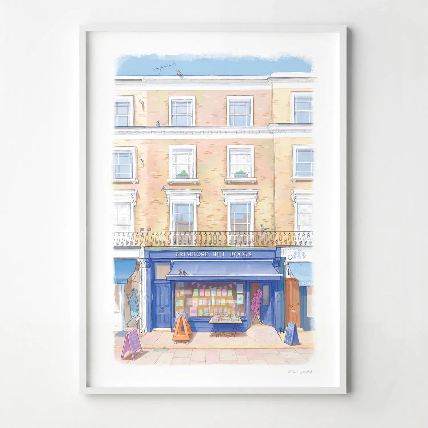 Print of Primrose Hill Books London illustrated by Mike Green Illustration