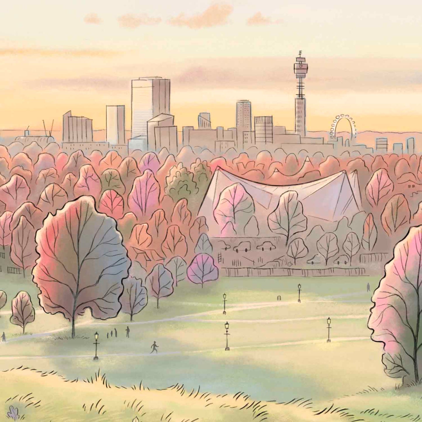 Limited Edition 'Sunrise on Primrose Hill' Print