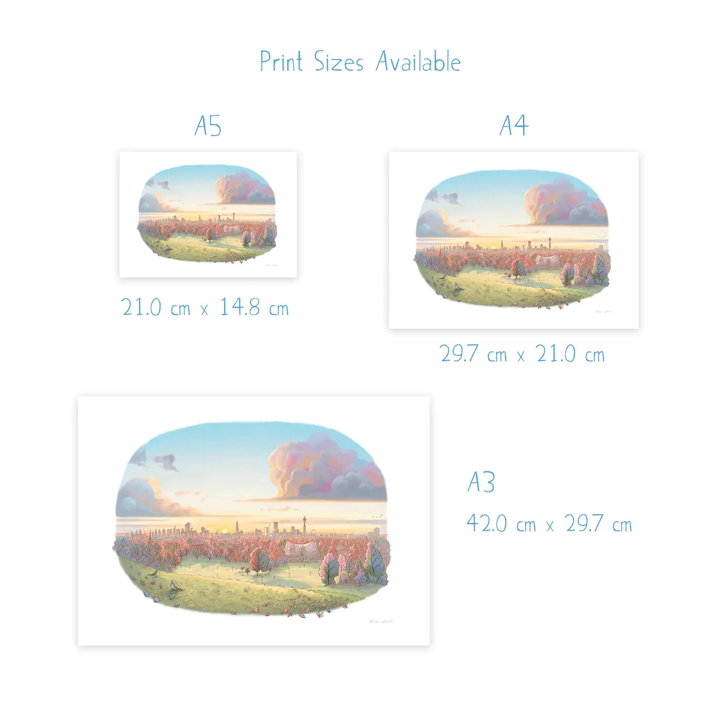 'Autumn Sunrise on Primrose Hill' Art Print