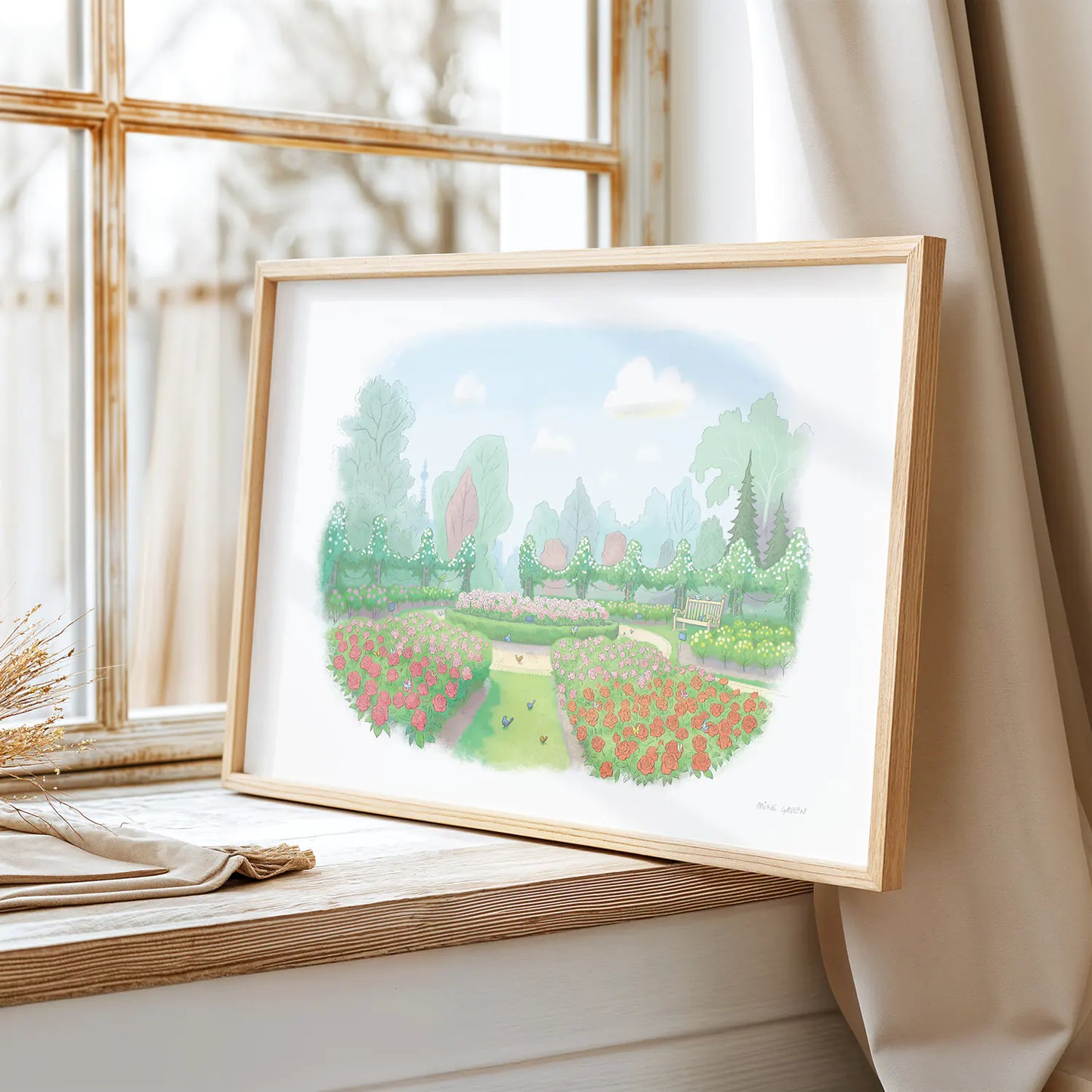 Queen Mary's Rose Garden Regents Park London Art Print