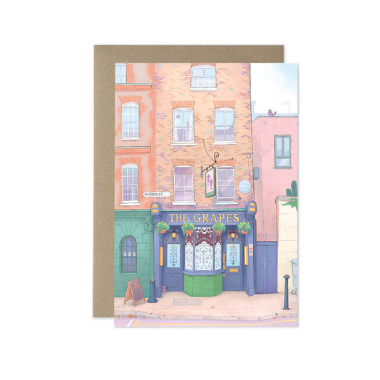 The Grapes Pub Limehouse, London Greetings Card