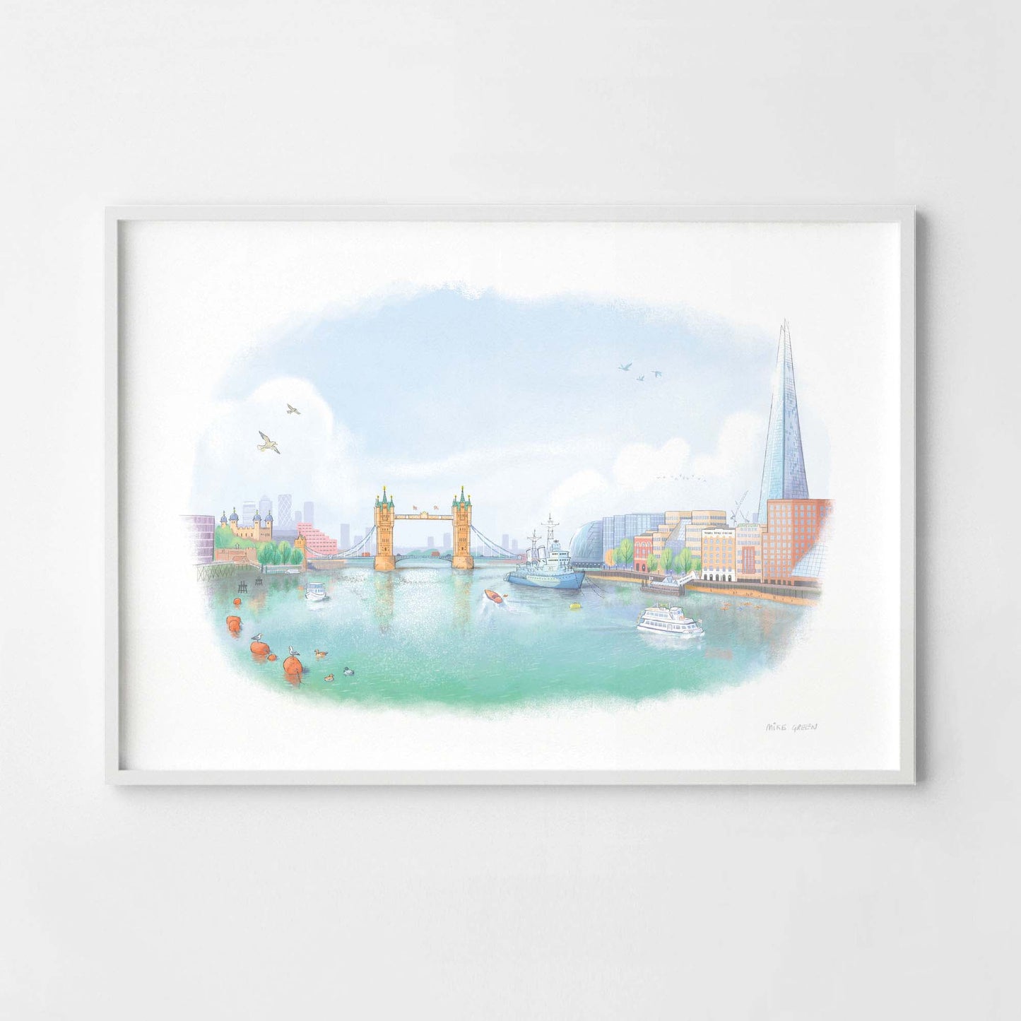 View East from London Bridge Print