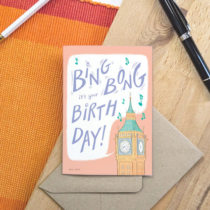 Big Ben London Birthday card by Mike Green Illustration