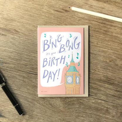 Big Ben London Birthday card by Mike Green Illustration