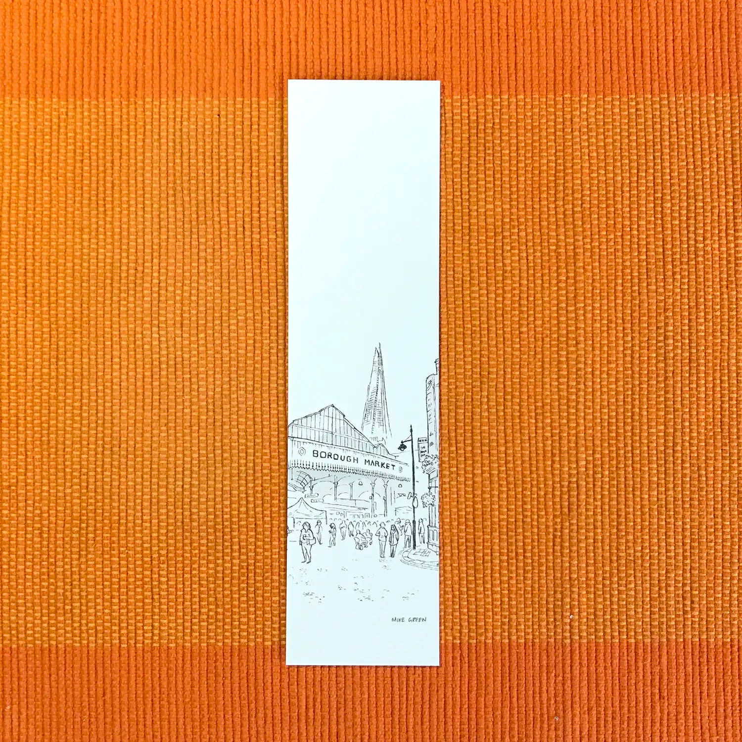 Bookmark with drawing of Borough Market in London