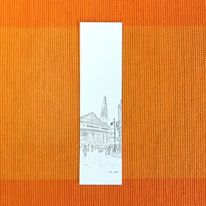 Bookmark with drawing of Borough Market in London