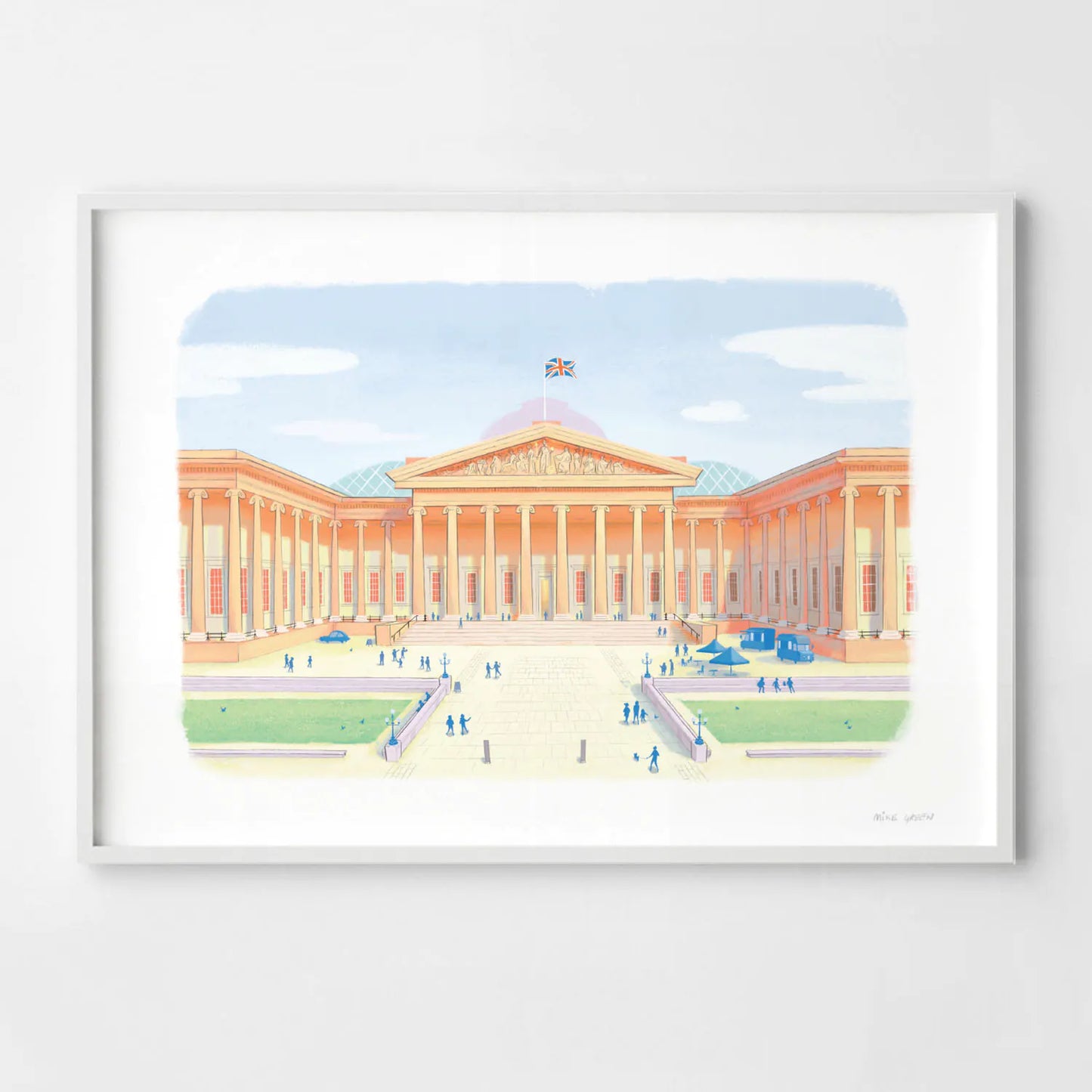Framed wall art print of the British Museum in London