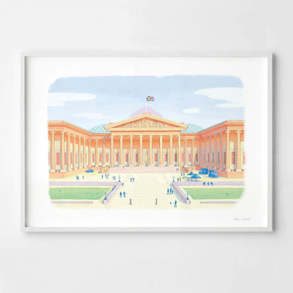 Framed wall art print of the British Museum in London