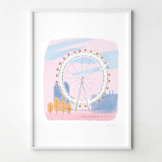 Wall art print of London's the London Eye landmark
