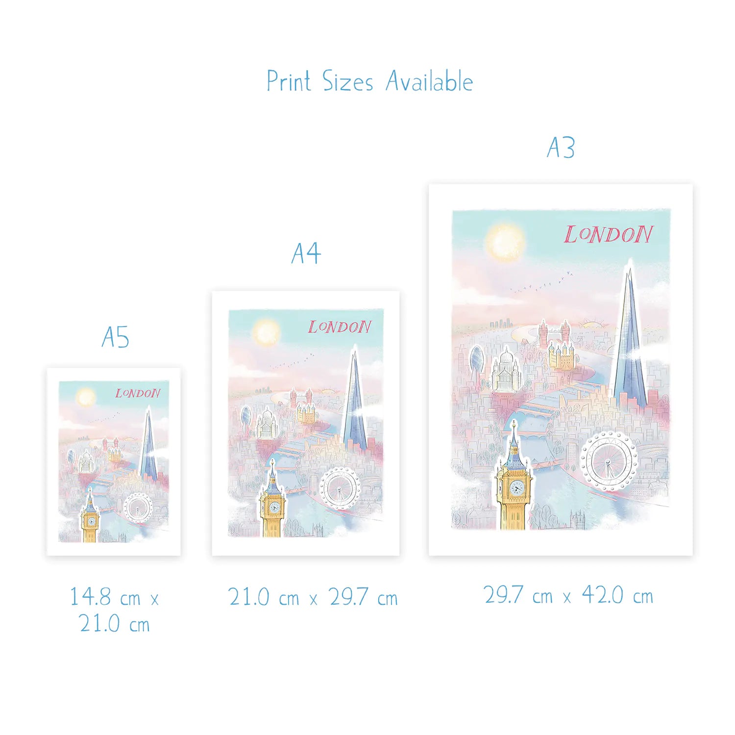 London's Skyline print dimensions