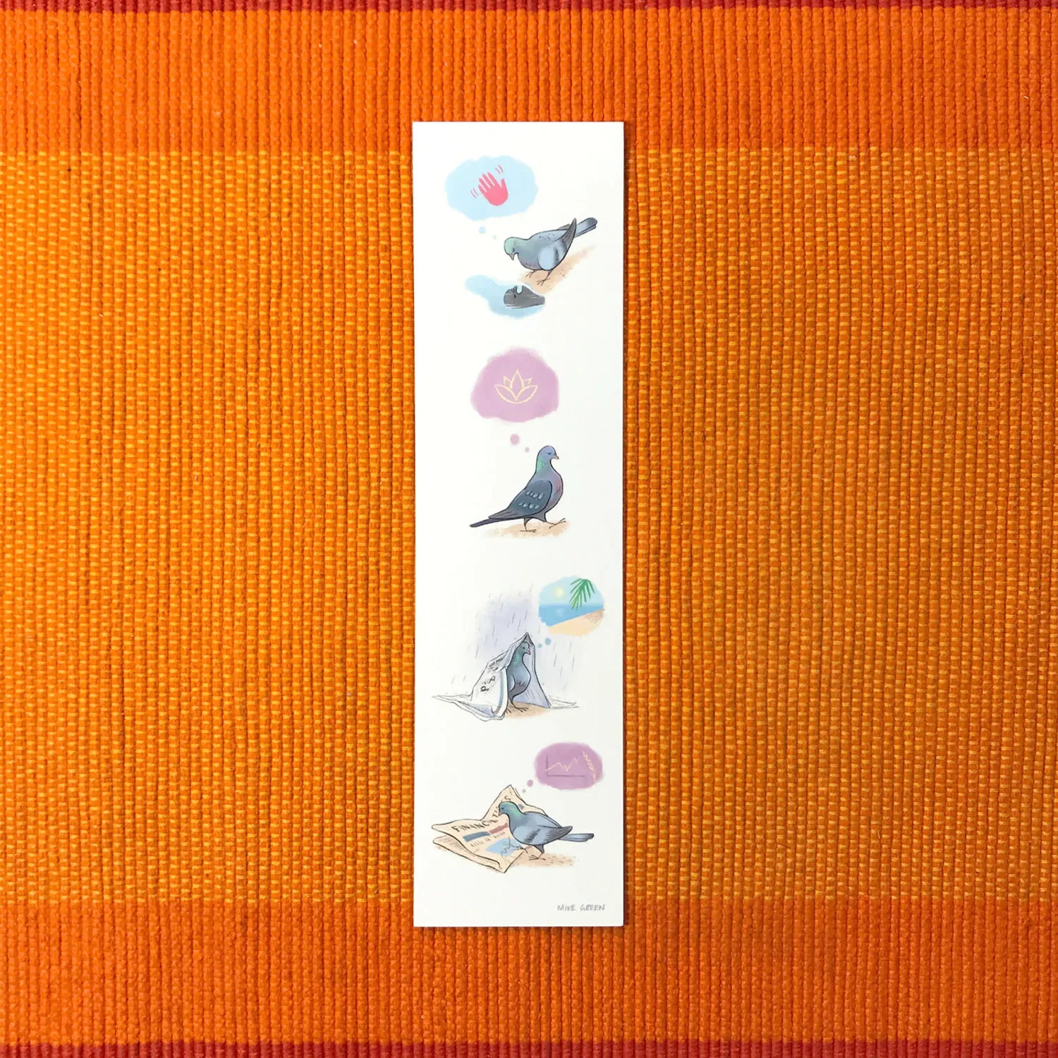 Bookmark with London pigeons