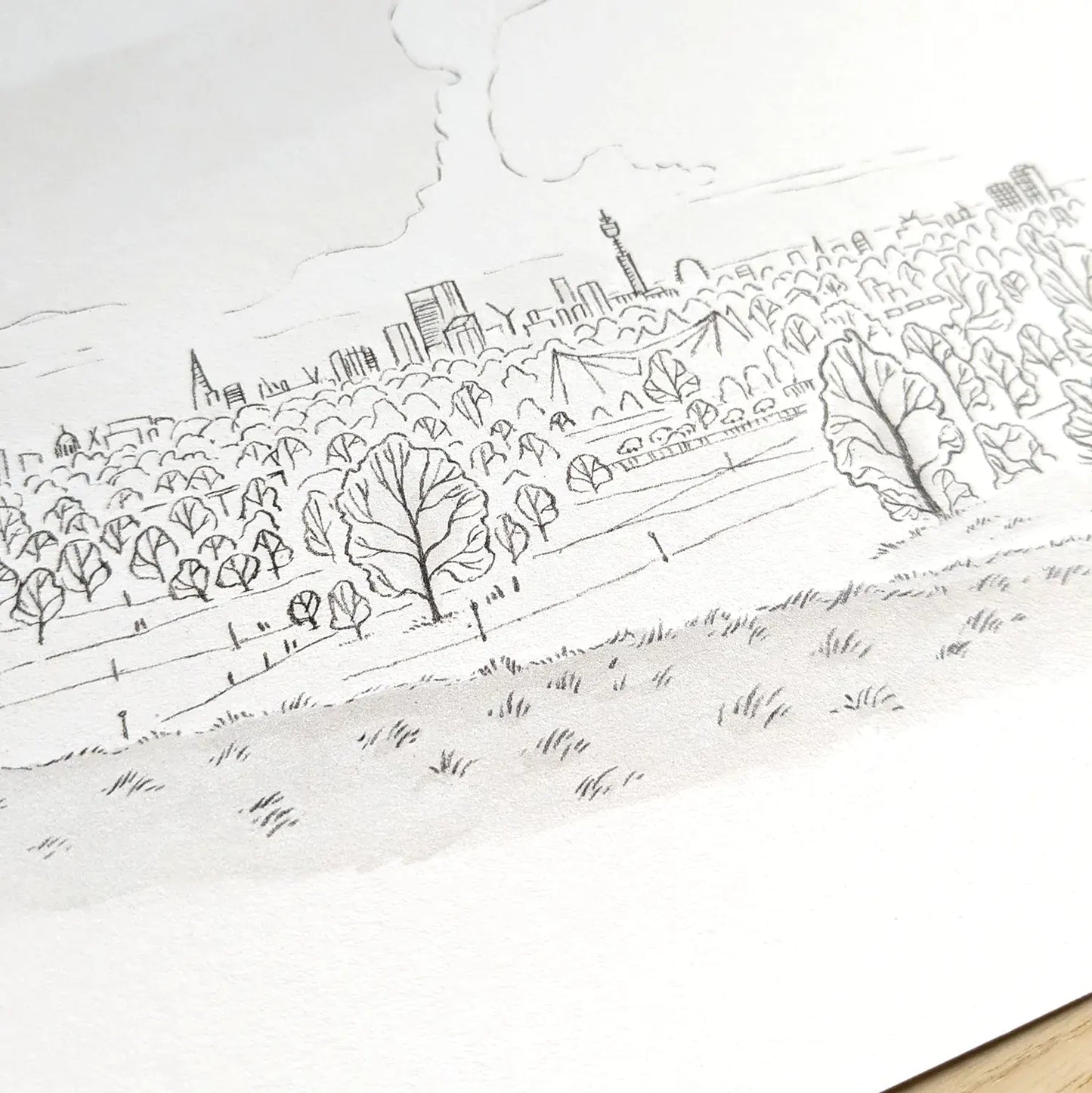 Photo of Primrose Hill London print by Mike Green Illustration