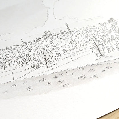 Photo of Primrose Hill London print by Mike Green Illustration