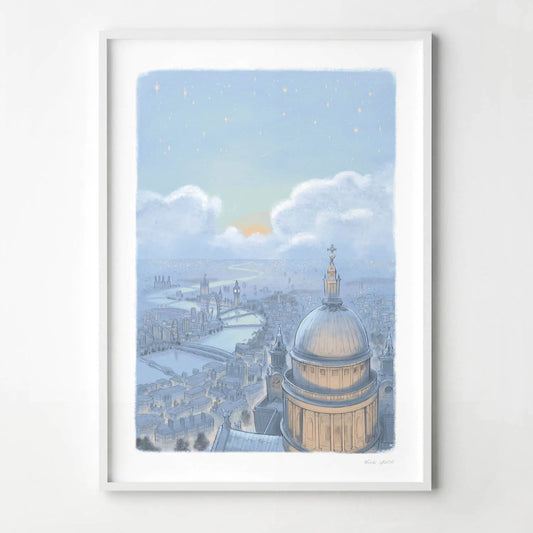 Wall art print of London skyline at twilight from St Paul's Cathedral