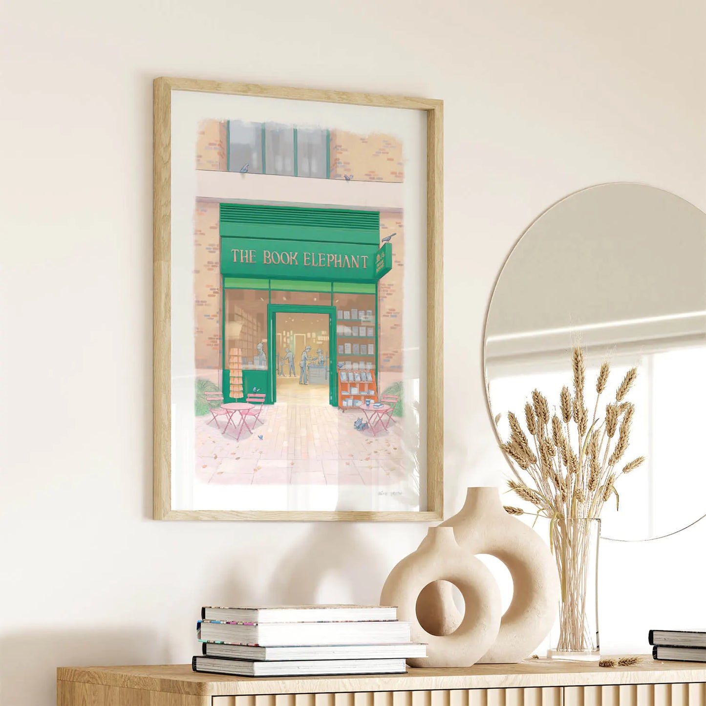 The Book Elephant, London, Art Print