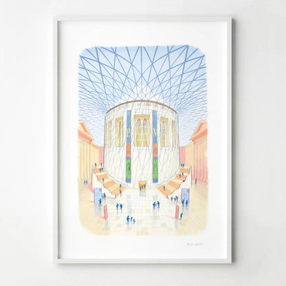 Wall art print of the British Museum Great Court in London