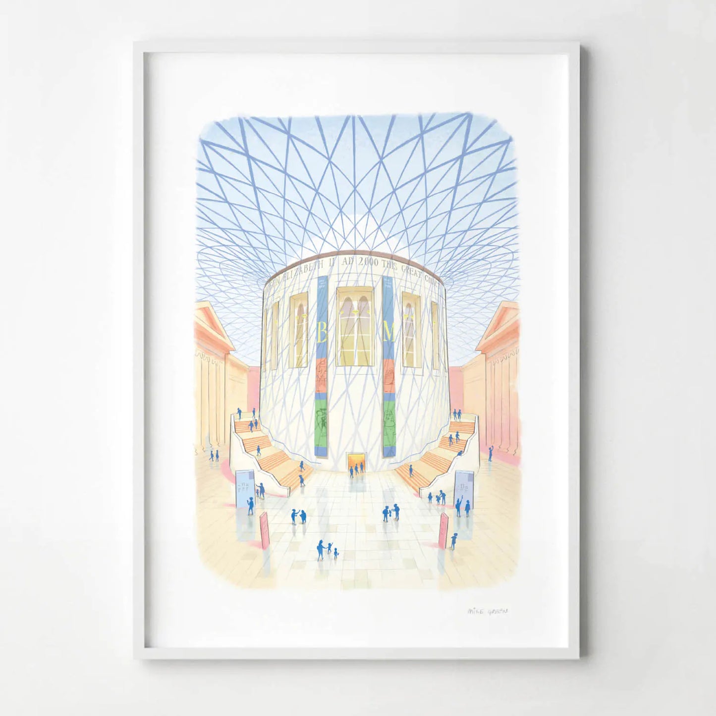 Wall art print of the British Museum Great Court in London