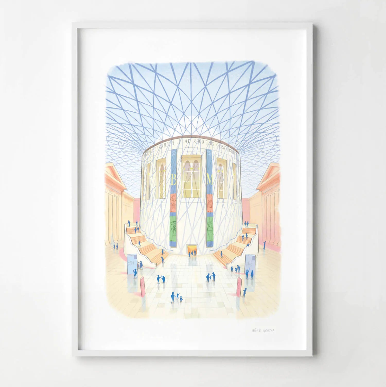 Wall art print of the British Museum Great Court in London
