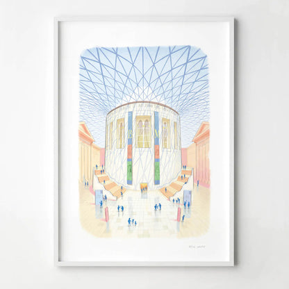 Wall art print of the British Museum Great Court in London