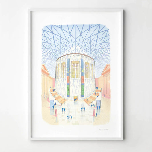 Wall art print of the British Museum Great Court in London