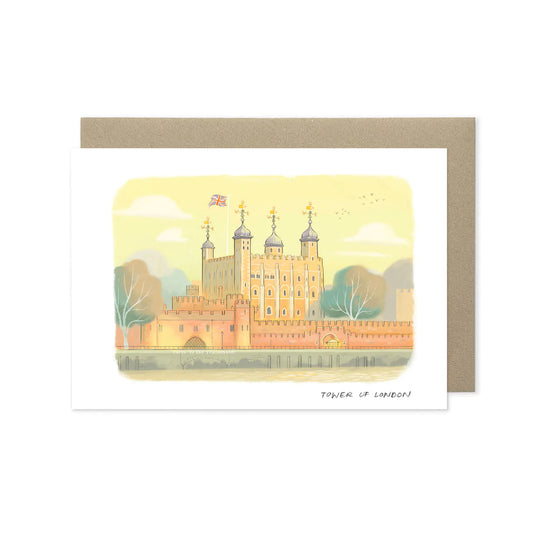 Greetings card with the an illustration of Tower of London