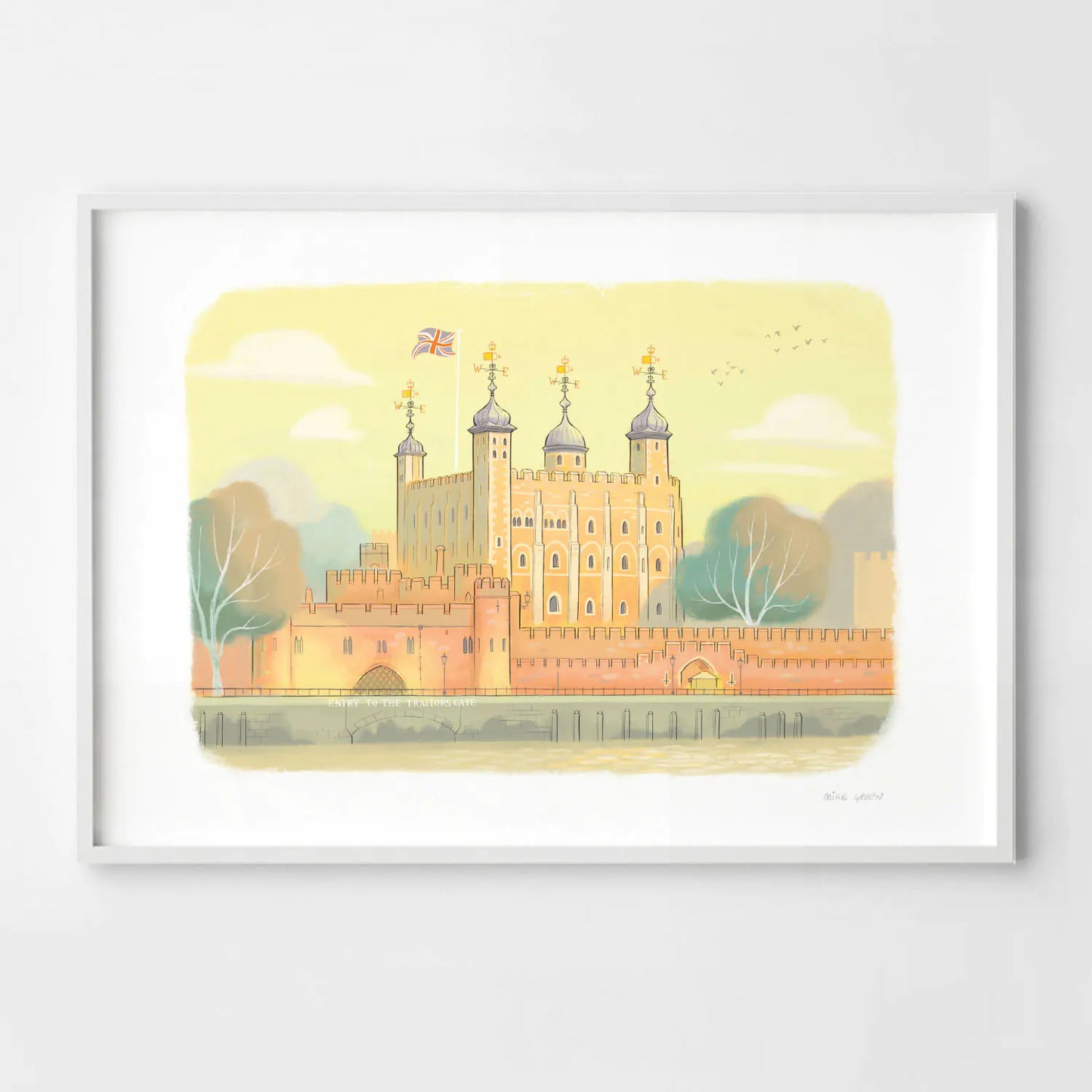 A framed art print of the Tower of London landmark