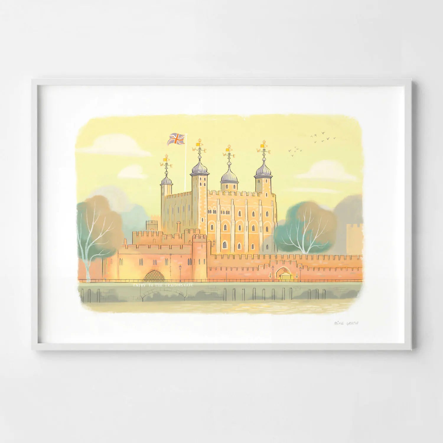 A framed art print of the Tower of London landmark