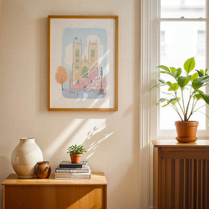 Westminster Abbey Illustration London Art Print